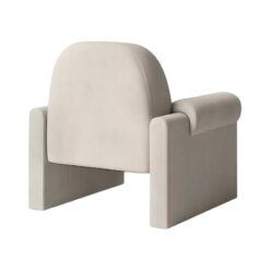 Rear view of the Ellison Chair with rounded upholstered back